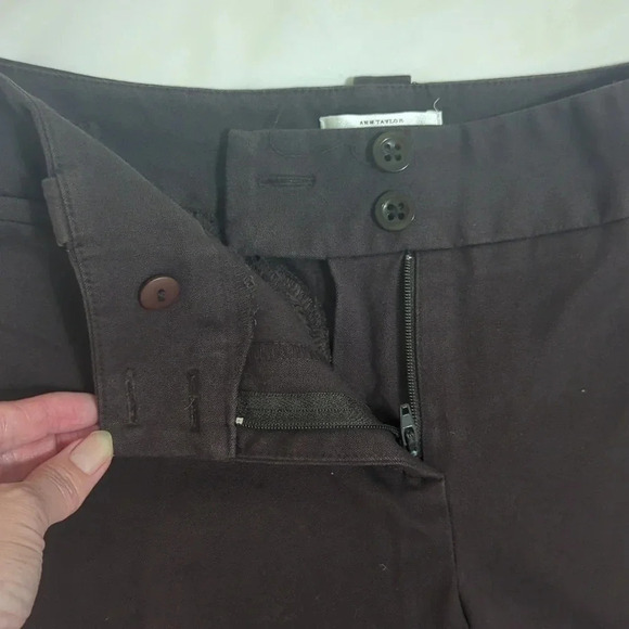 Ann Taylor Mid- Rise Bootcut Trousers, Color Brown Size 4P - Picture 5 of 13